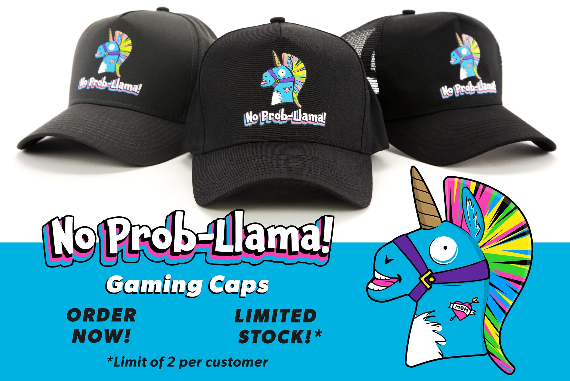 ”No Prob-Llama“ Gaming Caps