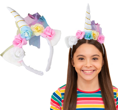Unicorn Hair Band With Flowers