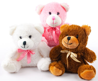 6″ Assortment Color Bears With Bow