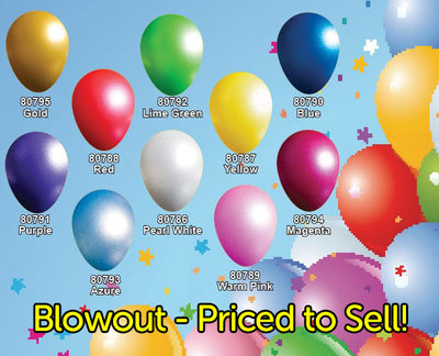 12″ Balloons - Metallic Azure