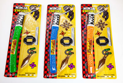 12″ Ninja Sword Set On Card