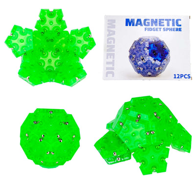 12 Pieces Magnetic Tiles (Green)